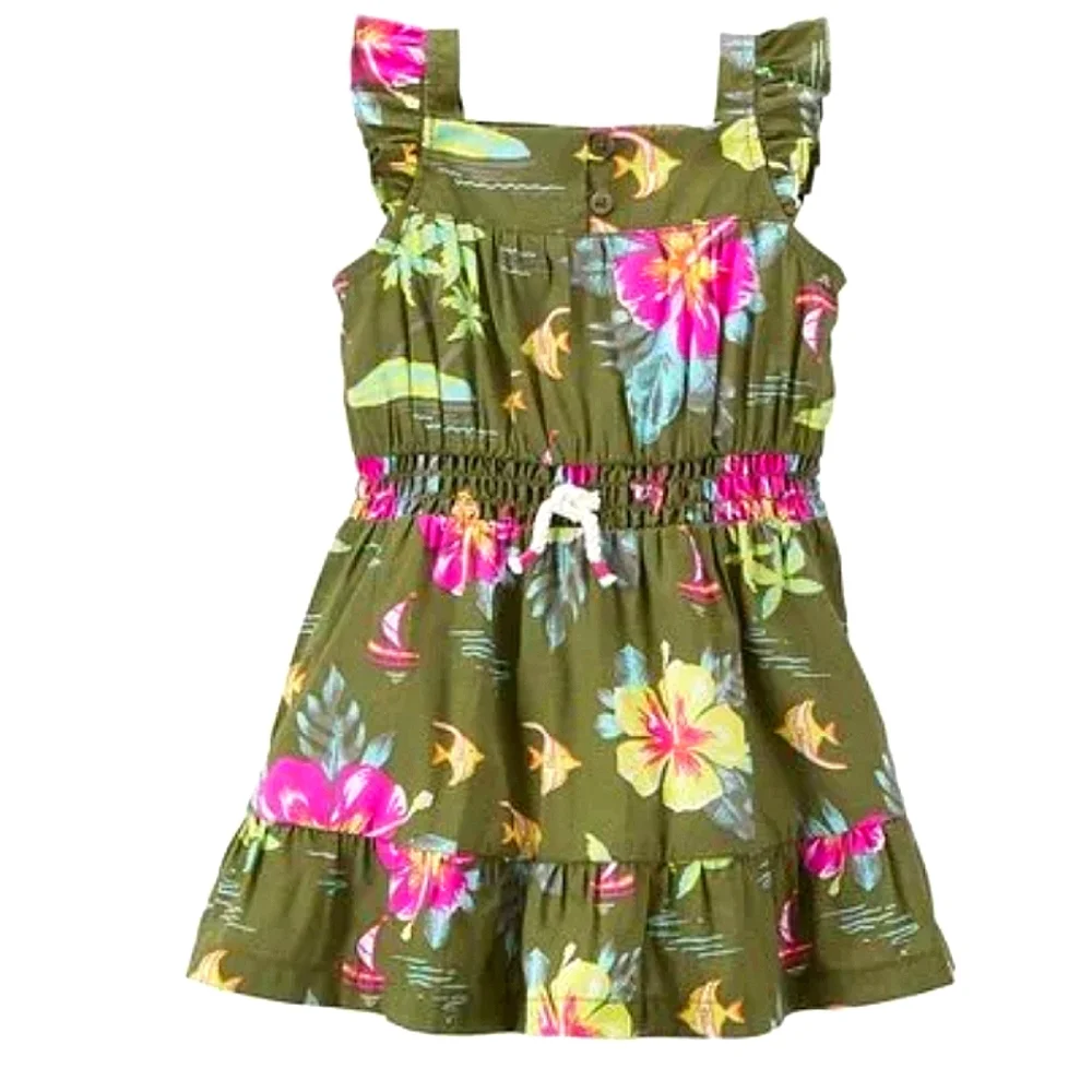 Carter’s | Baby Girl Tropical Floral Dress & Bloomers Set – Summer Outfit